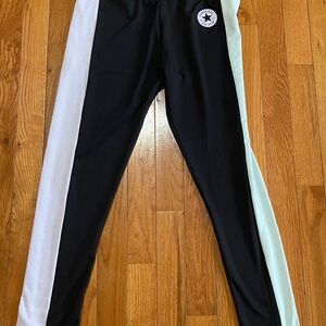 Kids Black and White Track Pants Converse